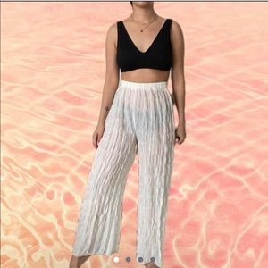 NASTYGAL Plisse Bubble Beach Pants 🥥
